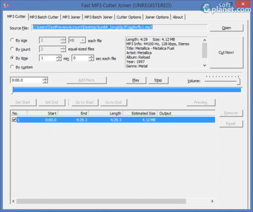 Fast MP3 Cutter Joiner 3.2 Fast MP3 Cutter Joiner 3.2