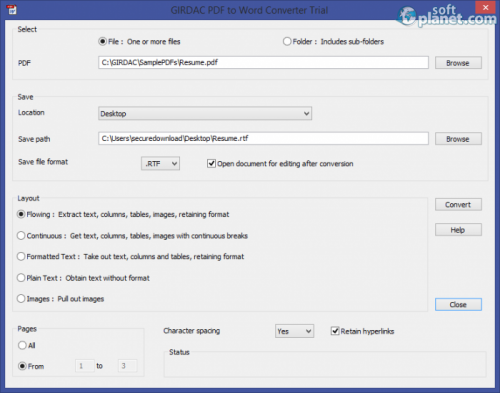 GIRDAC PDF to Word Converter 17.1.2.2 GIRDAC PDF to Word Converter 17.1.2.2
