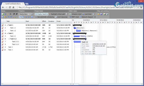 Gantt Chart Light Library 4.3.30 Gantt Chart Light Library 4.3.30