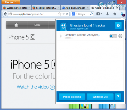 Ghostery for Firefox 5.3.2 Ghostery for Firefox 5.3.2