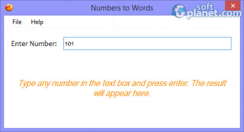 Numbers to Words 1.0.0.0 Numbers to Words 1.0.0.0