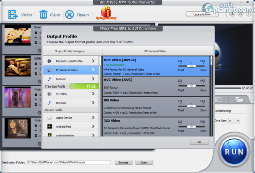 WinX Free MP4 to AVI Converter 5.0.4 WinX Free MP4 to AVI Converter 5.0.4